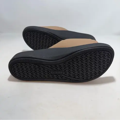 Abeo Paige platform leather slide sandals womens size US 11 tan comfort NEW