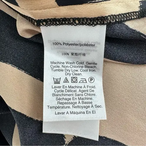 Donna Karan Rustic Chic Geometric Sarong Midi Skirt size 14 Tie Waist