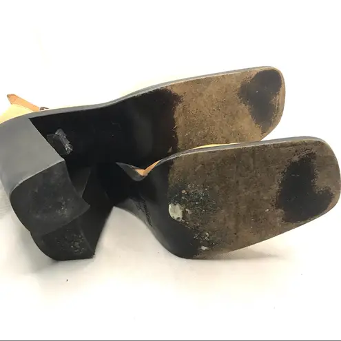 Chuckies New York Strategic VINTAGE 1990'S CHUCKIES NEW YORK STRATEGIA TAN MARY JANE LEATHER HEELS (36)