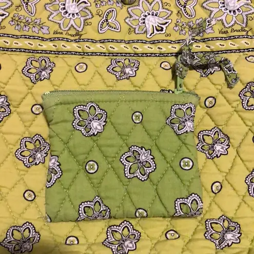 Vera Bradley  Green Quilted Tote and Coin Purse