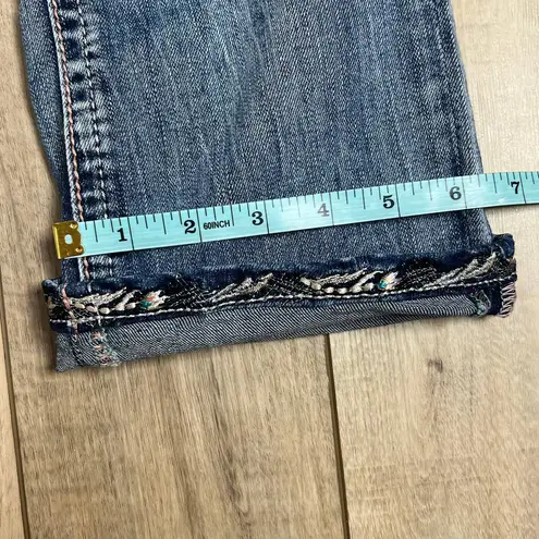GRACE IN LA Jeans Straight Cropped Embellished Size 27
