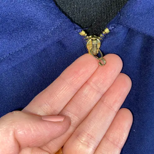 Maren full zip collared jacket navy blue sz 14