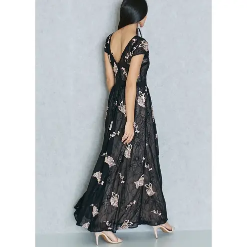 Miss Selfridge Lace And Floral Embellished Maxi Dress