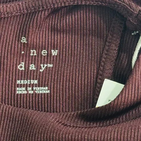 A New Day . Deep Purple Ribbed Tank Top. Women’s Size Medium New