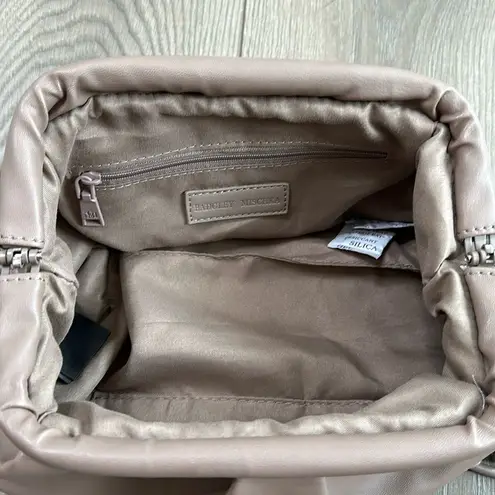 Badgley Mischka NWOT Wrapped Frame Taupe Brown Clutch Chain Shoulder Bag