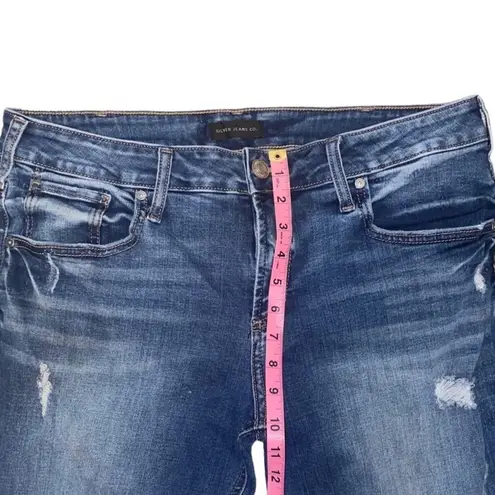 Silver Jeans  distressed/destructed Suki Boyfriend size 33