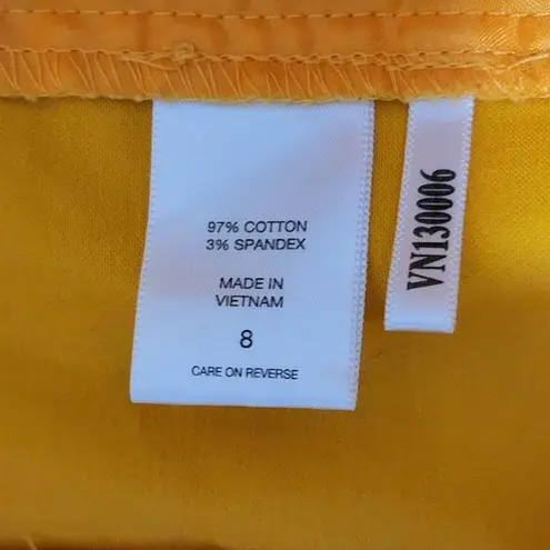 Pacific&Co NY& dazzling yellow high waist flat front shorts size 8