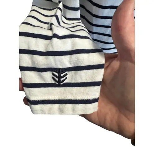 Coolibar Striped Long Sleeve Shirt UPF 50+ Sun Protection Women’s L White Size L