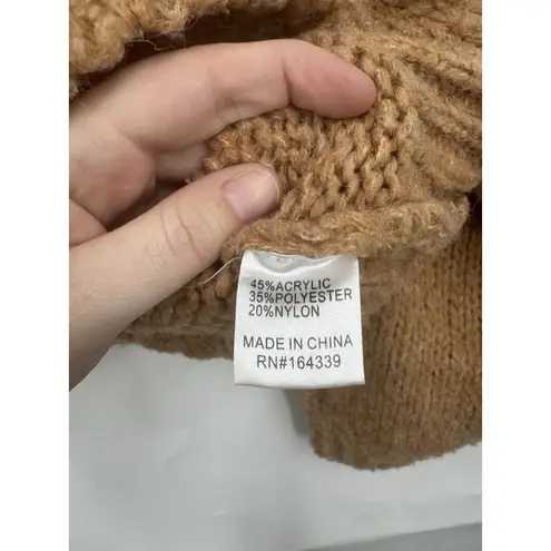 Petal + Pup Pullover Mock Neck Sweater Women S/M Golden Tan Granolagirl Boho Size M