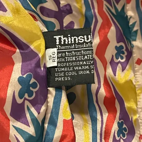 London Fog Jacket w/ Fun & Colorful Thinsulate Removable Lining, Size Small