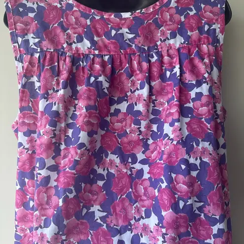Vintage Anthony Richards Nightgown Women's Size 0LG Pink Floral Print Sleeveless