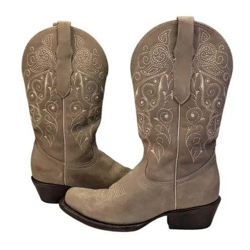 El General Rodeo Nubuck Boots EUC Size 8 S3858 Tan