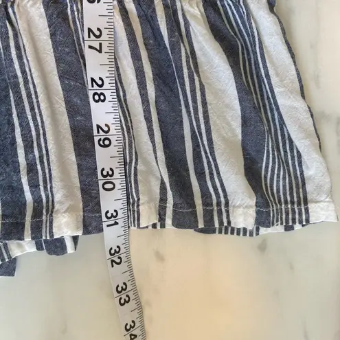 Surf Gypsy Blue White Stripe Off Shoulder Dress Sz M Nautical Boho Beach Resort