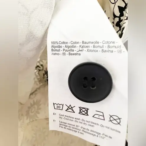 Rolla's ROLLA’s Retro Plaza Cream Floral High Waist Boot Cut Crop Pants Size 6 Short