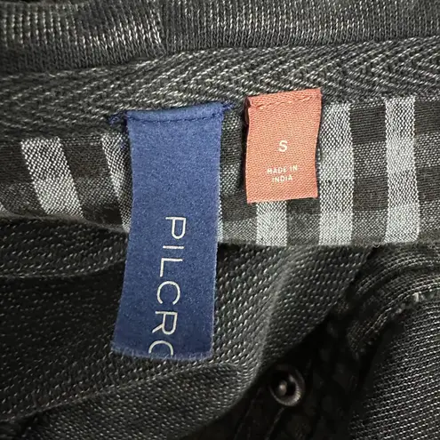 Pilcro Distressed Duster Hoodie Grey Black Size Small