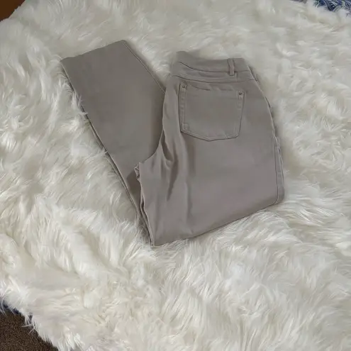 INC International Concepts Women's Beige Straight Leg Ponte Jeans Tan Size 12