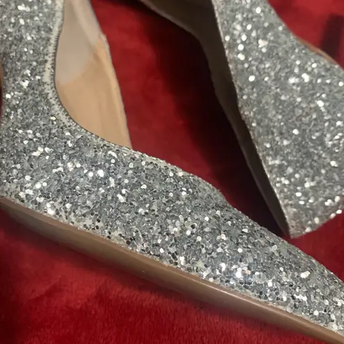 Charles by Charles David Women's Heels, Silver, Size 9M glitter