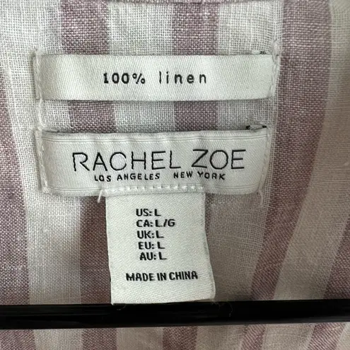 Rachel Zoe  linen button down short sleeve top size large