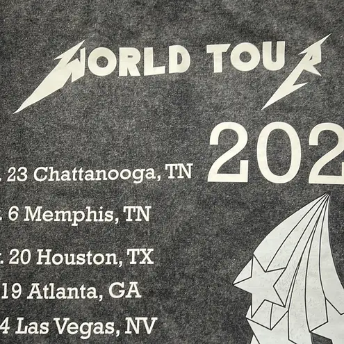 Amani Rose 2024 Acid Wash Tour Graphic Cropped TShirt Size XS Gray