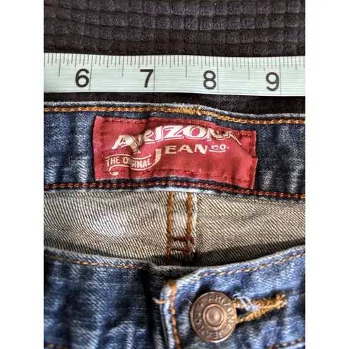 Arizona Jeans Arizona Straight Leg Slim Med Wash Denim Jeans Mid Rise Size 29x32 Logo Zip