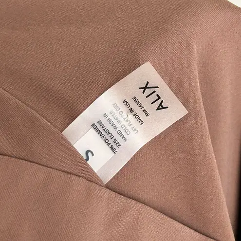 Alix NYC Bolton Biker Shorts Womens Small Brown Ruched Athletic Or Casual