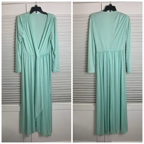 Vintage 18 Light Turq wrap barber dress