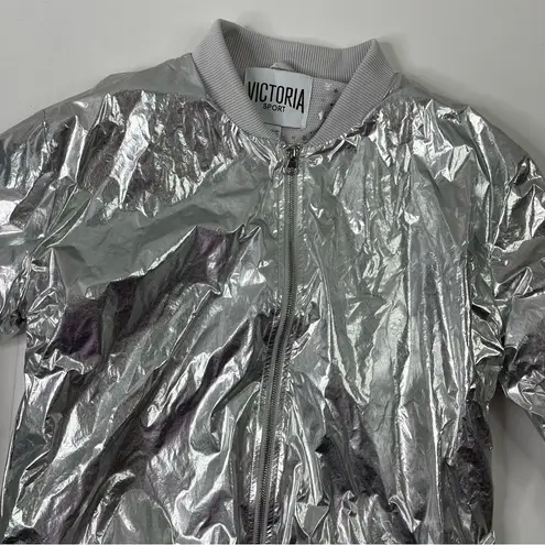 Victoria's Secret VS Metallic Silver Bomber Jacket