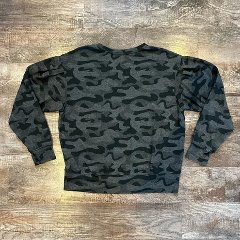 Sundry Clothing Black and Gray Camo Long Sleeve Top From Anthropologie Size 3