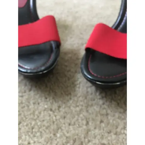 Rampage  Women's Heels Sandals Size 8 Red Black