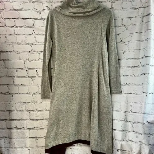 Sparrow Anthropologie Sweater Dress‎ Cowl Neck Lambs Wool Cashmere Oversized XS Gray