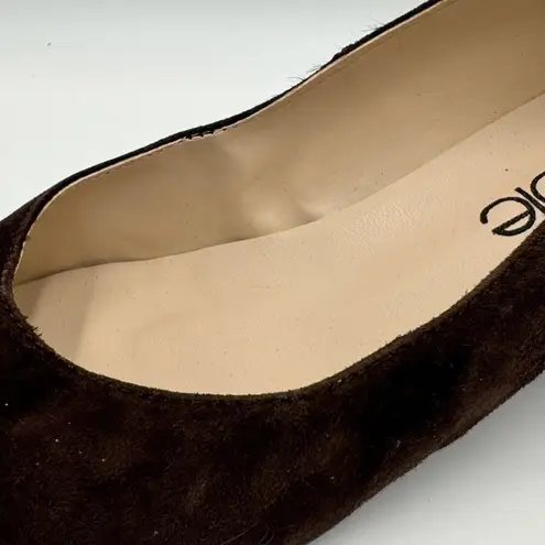 Elodie Suede Chocolate Brown Block Heel Pumps 38 US 7