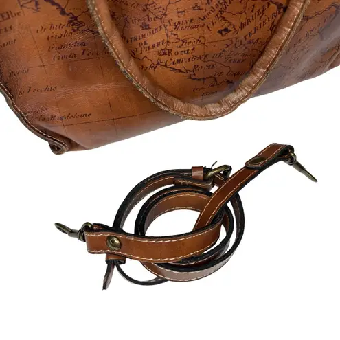 Patricia Nash Signature Map Print Italian Leather Coletta Postcard Tote $499