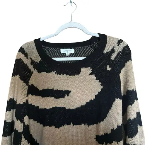 Umgee  Sweater Womens XL Multicolor Artsy Print Crewneck Pullover Sweatshirt