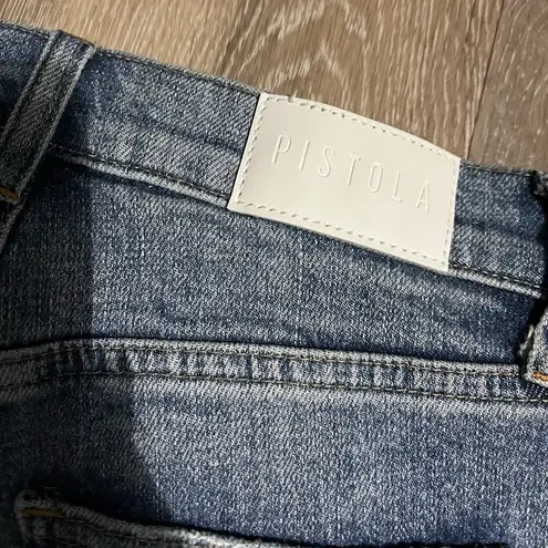 Pistola  Monroe Side-Stripe Cropped Cigarette Track Jeans Size 25 in Light Wash thumbnail 5