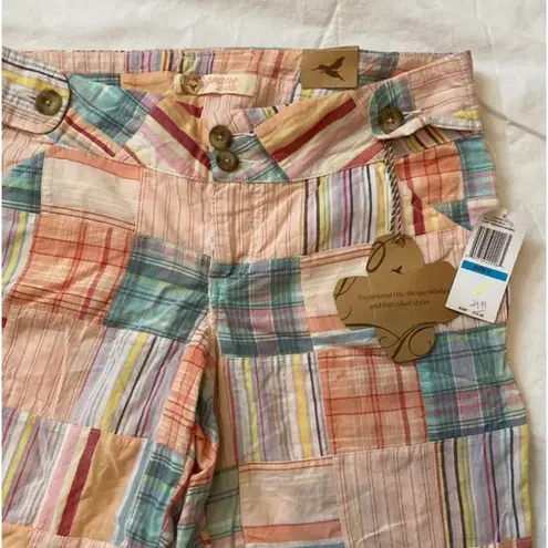 Bermuda NWT Juniors size 9 GRANE plaid cotton  shorts