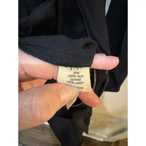 L'Agence Black Utility One Piece Jumpsuit Jogger Long Sleeve Drawstring