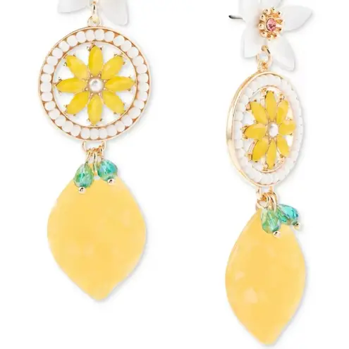 Inc international  Concepts Mixed Stone Flower & Lemon Earrings in Gold-Tone NWT