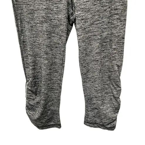 Tangerine Cropped Ruched High Waisted Moto Zipper Athletic Space Dye Leggings