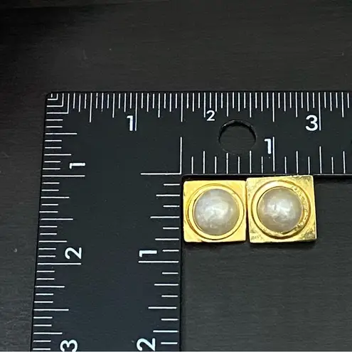 Vintage Signed LES BERNARD Designer Pearl Gold