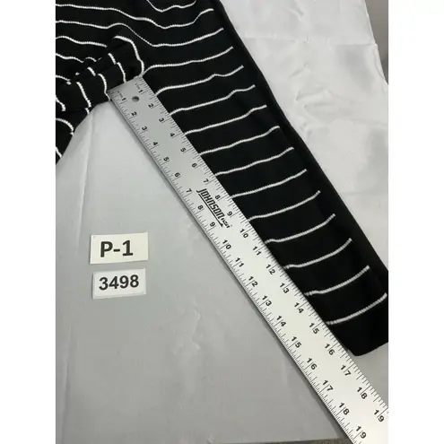 Womans DB Size 2x Navy White Stripe Pullover Long Sleeve Sweater