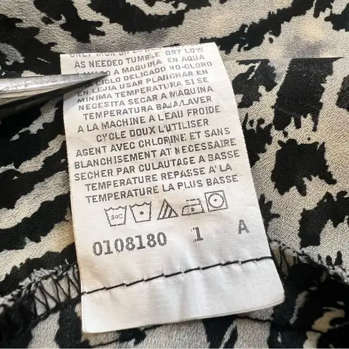 Leslie Fay Women's Zebra Print Cowl Neck Blouse Plus Size 18 Short Sleeve