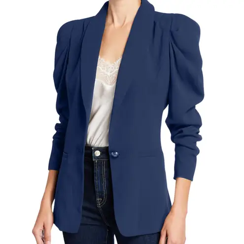 Ramy Brook Albie puff sleeve navy one button blazer sz 6