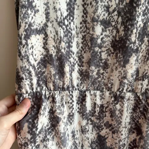 Tart Cinched Bubble Skirt Mini Dress, Alligator/Crocodile Print, Size Small