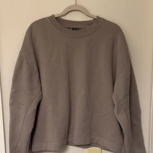 ZARA Sweatshirt |  | Taupe | XL