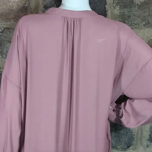 Gibson Latimer Blouse Purple Long Sleeve Oversized Woman's Size Medium - Image 6