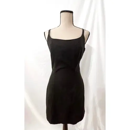 JR's Dresses Vintage 90s Black Linen Mini Dress