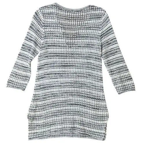 Jeanne pierre Size M Woman Tunic Sweater 100 % Cotton With Lace-Up Neckline