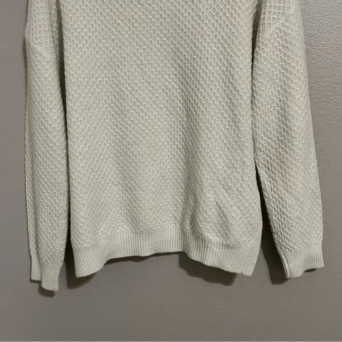 Cupcakes & Cashmere Neutral Fringe Knit Pullover Sweater Women’s Size Small