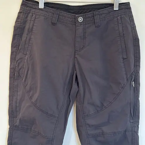 Kuhl Legendary Pants sz 10 Short Dark Grey Utility Pants Hiking Roll up Pants