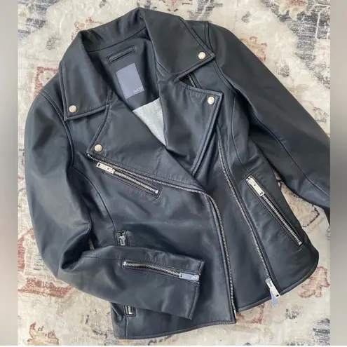 Classic Leather Moto Jacket European Lot 78 Biker Black Motorcycle Jacket XS